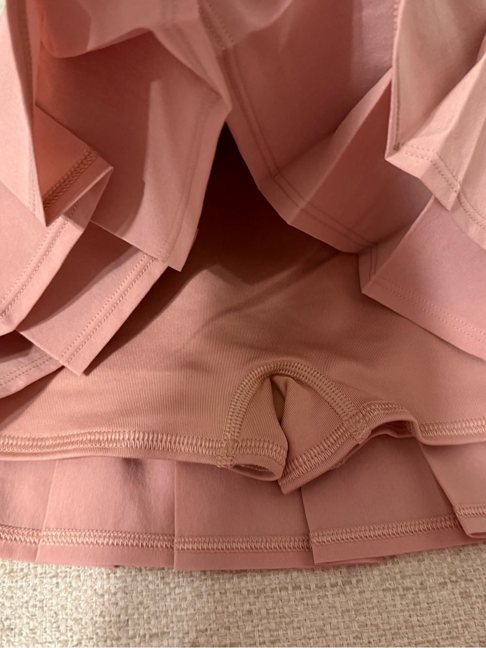 Alo Yoga Double or Nothing Vintage Pink Layered Tennis Skirt Small NWT - Picture 4 of 5